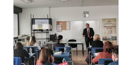 NSI President Assoc. Prof. Atanas Atanasov, PhD, was a lecturer in a training workshop on Economic Diplomacy